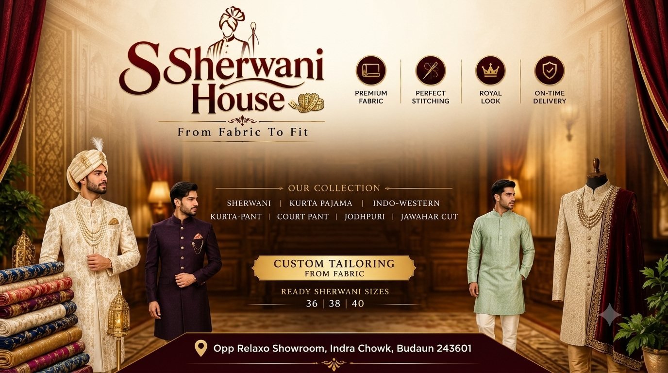 SHERWANI HOUSE BUDAUN  cover