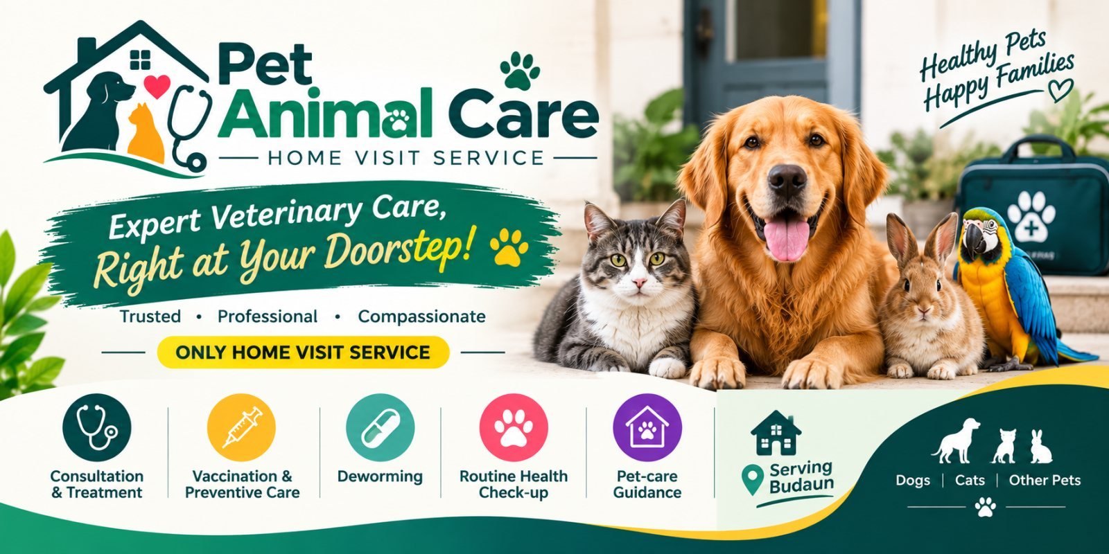 Pet Animal Care (private  Home visit service) cover
